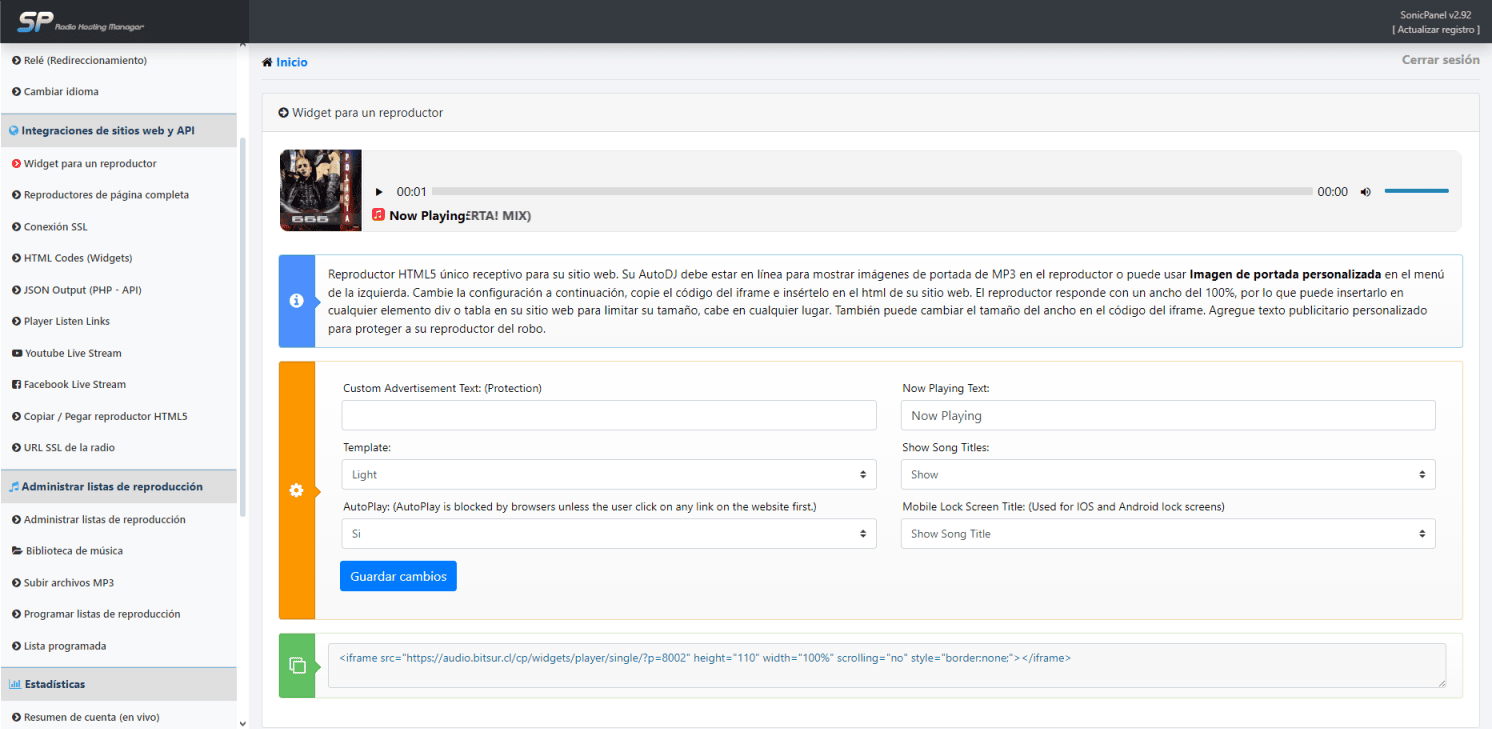 Widgets de Integración